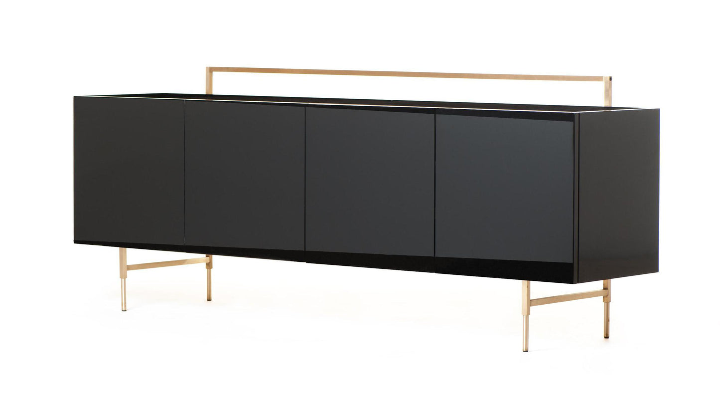 Luxurious Trunk Low Cabinet with Removable Storage Box and Metal Detailing