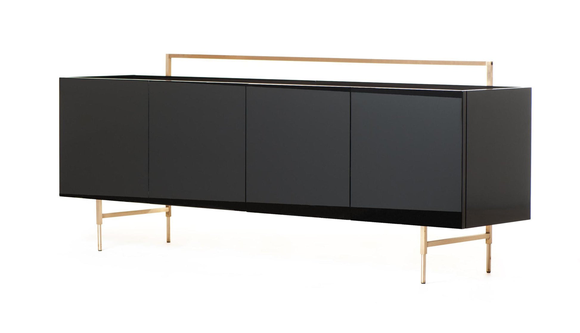 Luxurious Trunk Low Cabinet with Removable Storage Box and Metal Detailing