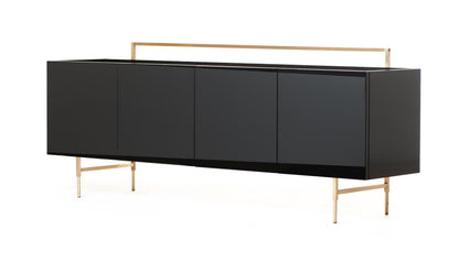 Luxurious Trunk Low Cabinet with Removable Storage Box and Metal Detailing