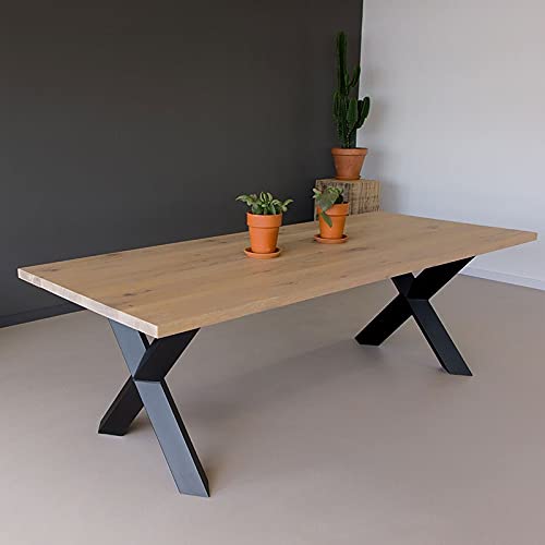 Home & Dining Room | Wooden Dinning Table with 4 Striped Chairs & Bench