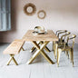 Dining Table & Bench | Golden Leg | Dinning Room Furniture | Custom Available
