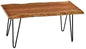 Hairpin Natural Live Edge Wood with Metal 48" Bench