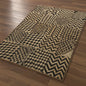 Moroccan Hand Tufted Wool Blend Carpet - Beige & Black