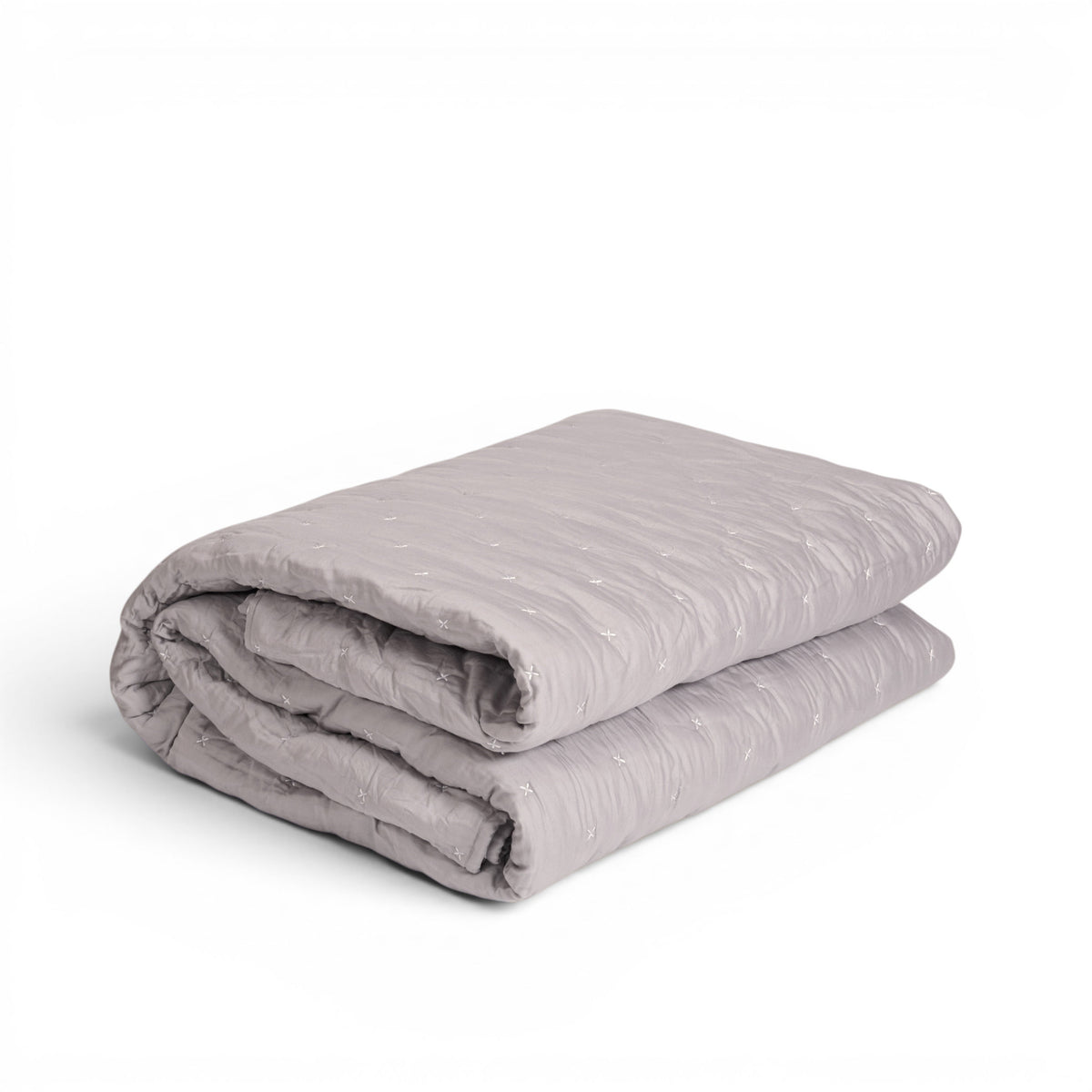 Concrete Grey 300TC Fine Cotton Quilted Bed Set – Diamond Pattern Tuck Quilting