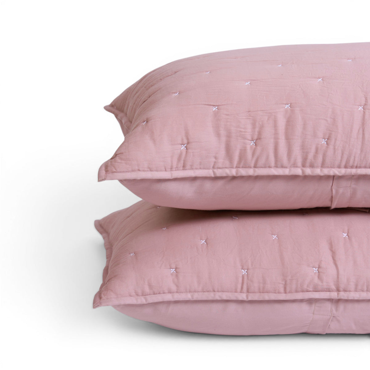 Old Rose 300TC Fine Cotton Quilted Pillow Case