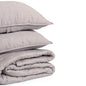 Concrete Grey 300TC Fine Cotton Quilted Bed Set – Diamond Pattern Tuck Quilting
