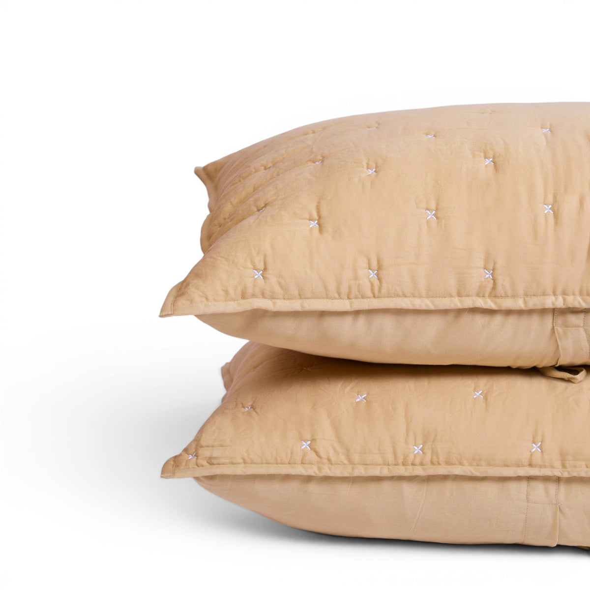 Beige 300TC Fine Cotton Quilted Pillow Case