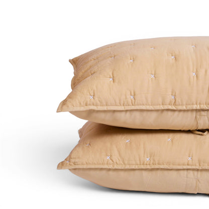 Beige 300TC Fine Cotton Quilted Pillow Case