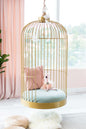 Elegant Metal Birdcage Swing Chair for Balcony & Living Room Decor