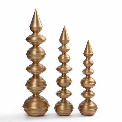 Temple Corner Brackets in Brass — Set of Three
