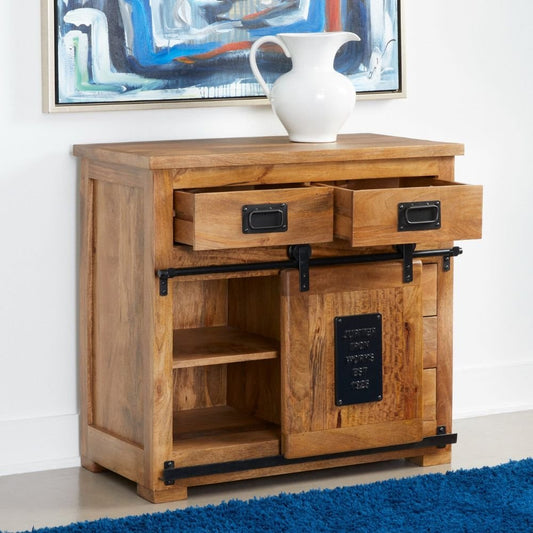 Premium Exotic Five Drawer Storage Cabinet with Natural Brown Finish