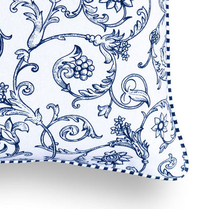 Blue Swirl Print Cotton Pillow Cover – Vibrant 16‑24 Inch Decorative Cushion