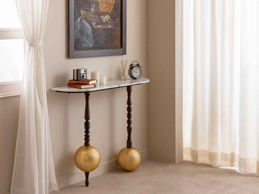 Globule Gold Leaving Console