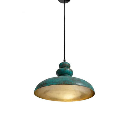 Elegant Handcrafted Brass Pillar Pendant Light with Dual Finish