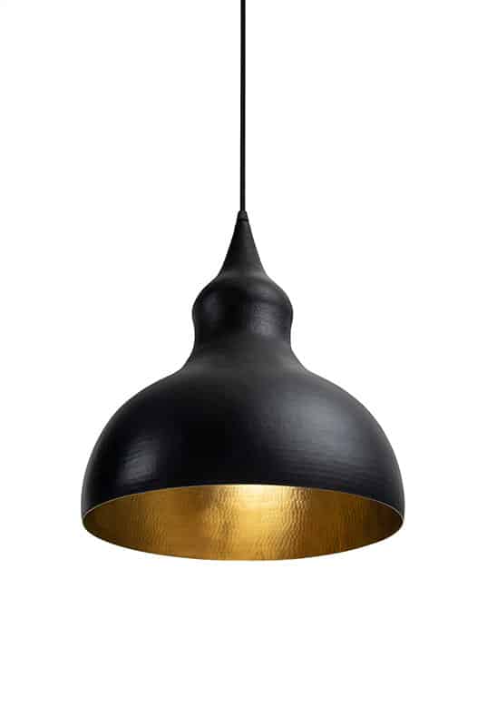 Tumba Brass Pendant Light – Antique Matte Black & Gold Finish
