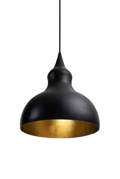 Tumba Brass Pendant Light – Antique Matte Black & Gold Finish