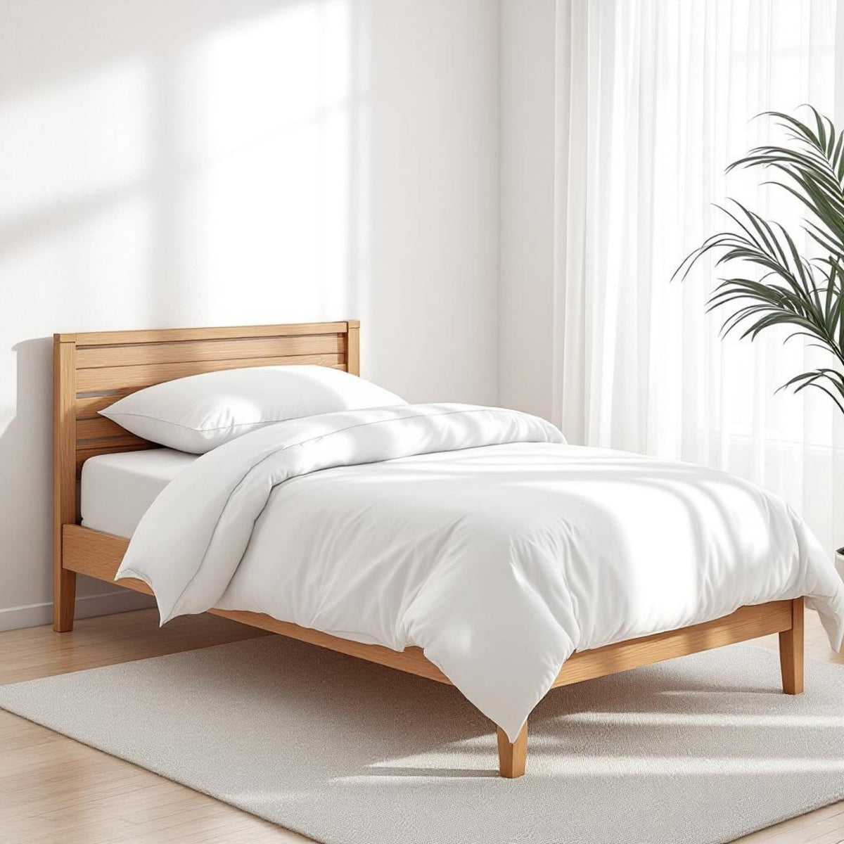 200TC Duvet cover, white premium cotton percale