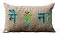 Vliving Bohemian Linen Pillow Cover – Main Hoon Na Hindi Phrase