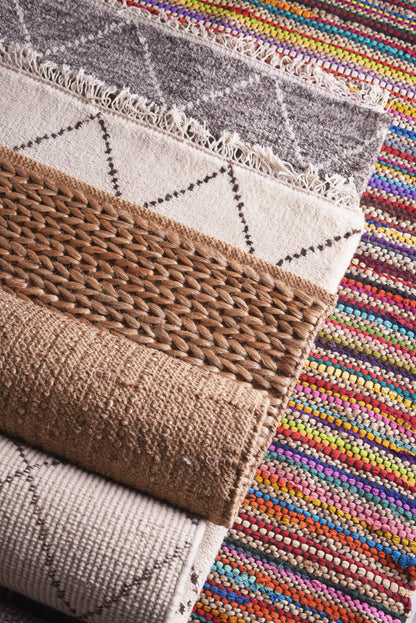 Handwoven Natural Hemp Rug Rustic Modern Accent 24x36 & 36x60