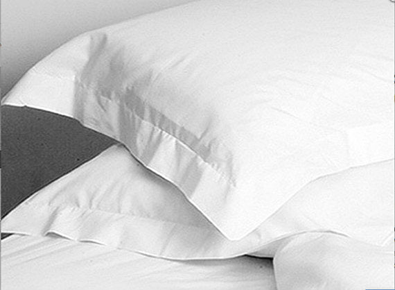 200TC White Cotton Percale Pillow Cases – Sold in Pairs | 4 Sizes