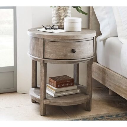 Marble Round Nightstand