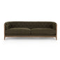 Emilio Olive Performance Fabric Cushion Sofa with Solid Wood Frame