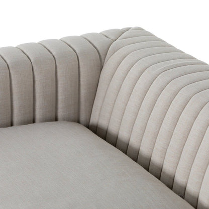 Watts Cushion Sofa Premium Solid Wood Iron Frame Ivory Upholstery