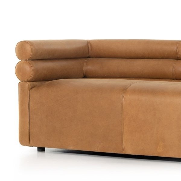 Elina Premium Queen Size Leather Sofa with Solid Wood Frame