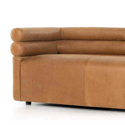 Elina Premium Queen Size Leather Sofa with Solid Wood Frame