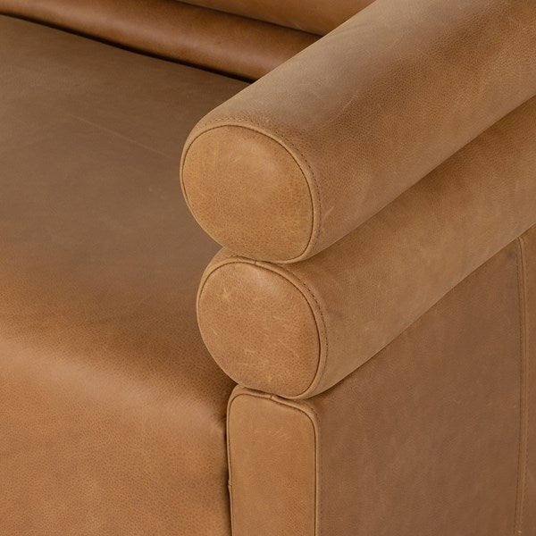 Elina Premium Queen Size Leather Sofa with Solid Wood Frame