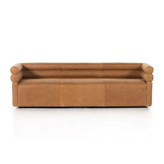 Elina Premium Queen Size Leather Sofa with Solid Wood Frame