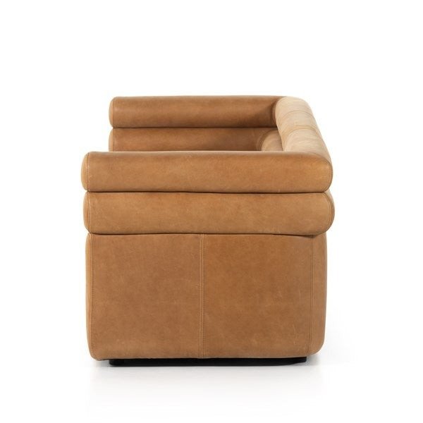 Elina Premium Queen Size Leather Sofa with Solid Wood Frame