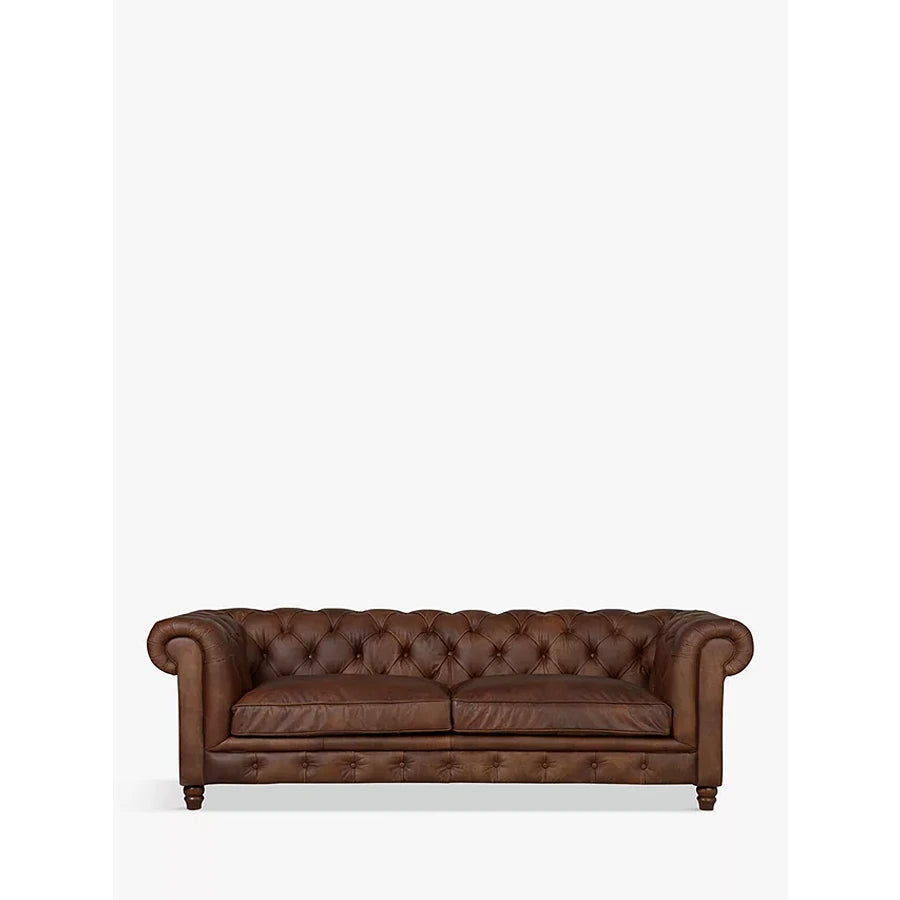 Halo Earle Chesterfield Grand 4 Seater Leather Sofa