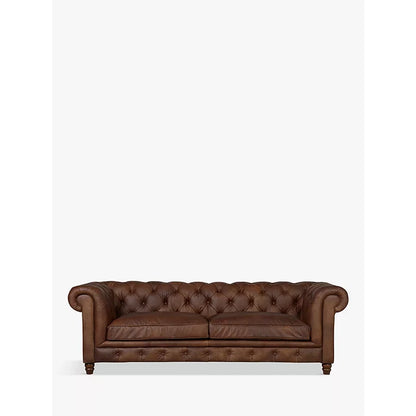 Halo Earle Chesterfield Grand 4 Seater Leather Sofa