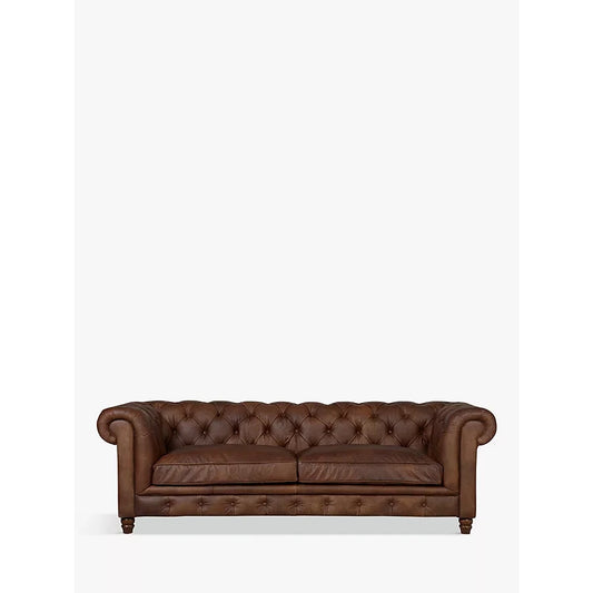 Halo Earle Chesterfield Grand 4 Seater Leather Sofa