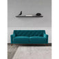 Kingfisher Velvet 3‑Seater Sofa with Acacia Wood Frame