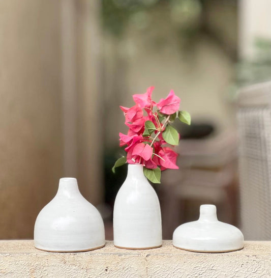 LivingClay Organic Bud Vase Set of 3 – Elegant Gift Box