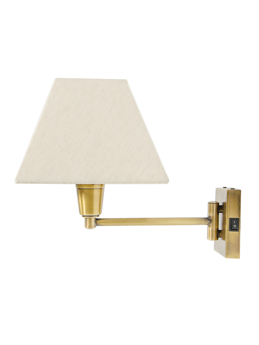 Brass Antique Fabric Brass 1-Light Wall Sconce – 27.9 cm