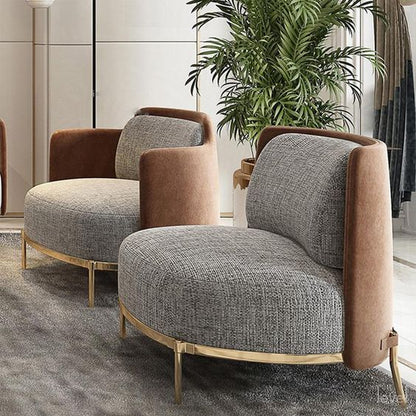 Elegant Nordic Design Armchair with Light Silhouette, Modern Upholstered Living Room Chair