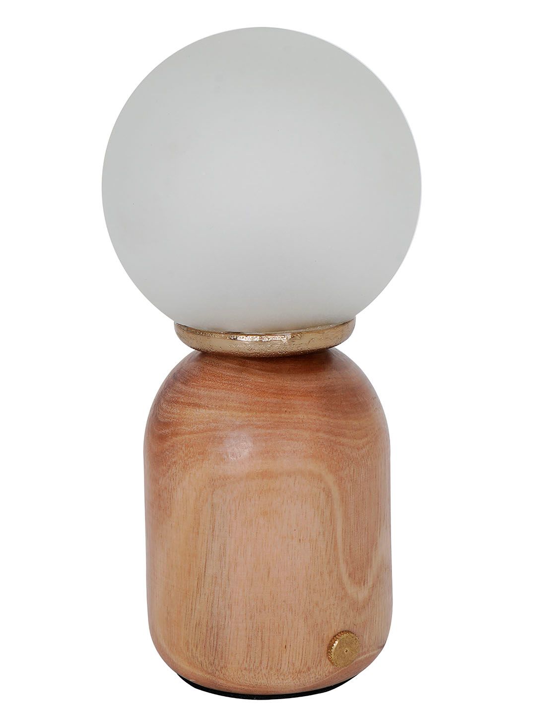 Modern Natural Wood & Glass Rechargeable LED Dimmable Touch Table Lamp
