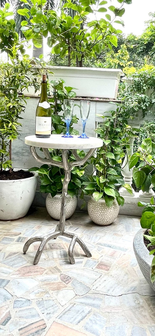 Marble top side/outdoor table