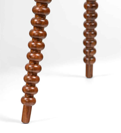 Elegant Trio Walnut Side Table with Polished Glass Top