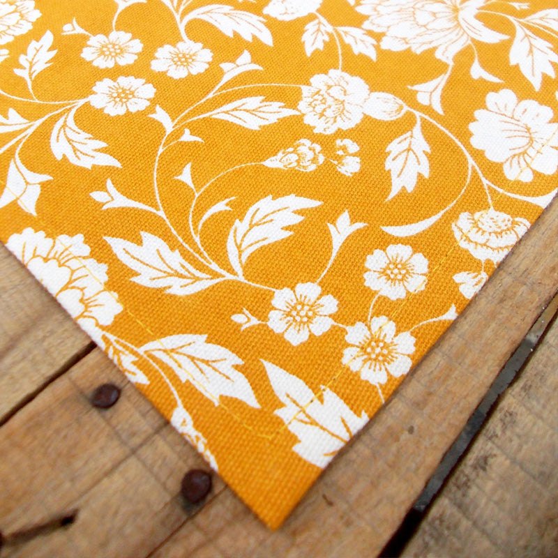 Vivid Yellow Kalamkari Handcrafted Cotton Kitchen Towel Set