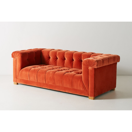 Elegant Kettleby Solid Wood & Fabric Sofa with Custom Finish