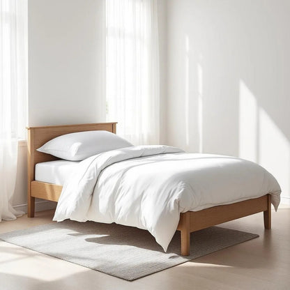 300TC White Premium Cotton Satin Duvet Cover | Single, Queen & King