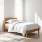 300TC White Premium Cotton Satin Duvet Cover | Single, Queen & King
