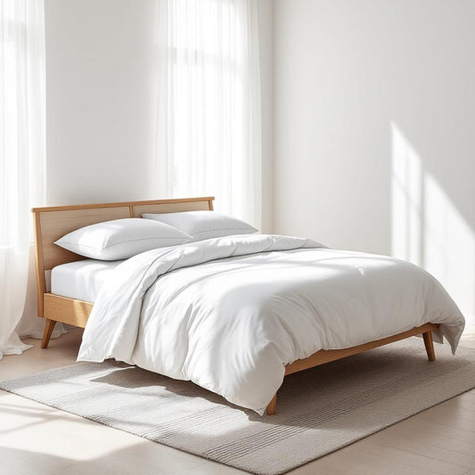 Luxurious 300TC White Cotton Satin Duvet Cover – Premium Bed Linen