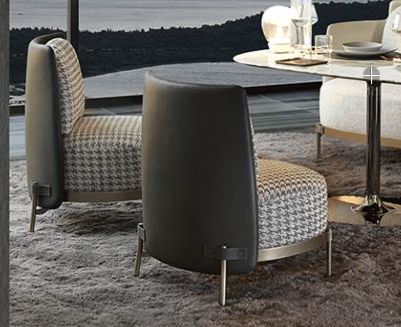 Elegant Nordic Design Armchair with Light Silhouette, Modern Upholstered Living Room Chair
