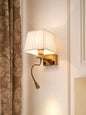 Elegant Antique Brass Transitional Wall Sconce with Flexible LED Reading Light