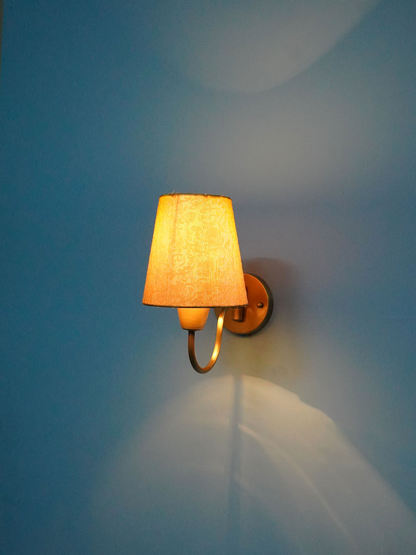 Brass Antique Fabric Brass 1-Light Wall Sconce – 25.4 cm